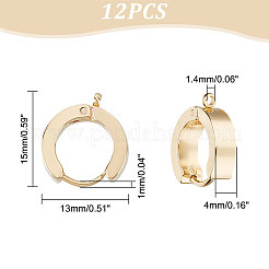 12 pz 201 orecchini a cerchio huggie in acciaio inossidabile&nbsp;STAS-UN0043-22