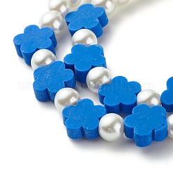Blumenperlen-Stretcharmbänder für Kinder und Eltern&nbsp;BJEW-JB07187