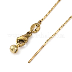 Ionen-Plaing (IP) 304 Edelstahl Boston Link Kette Halsketten&nbsp;NJEW-Q003-02G