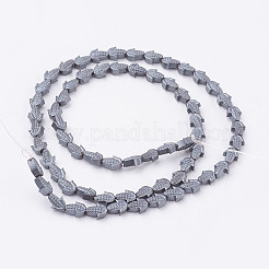 Non magnetici perle ematite sintetico fili&nbsp;G-P341-05F-6x4mm