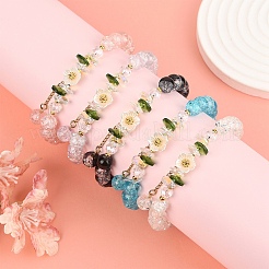 Braccialetti di fascino perline di vetro&nbsp;BJEW-YW00007-01