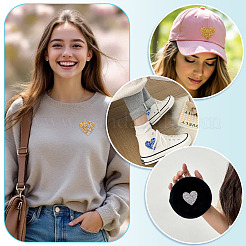 Écusson thermocollant en polyester avec strass&nbsp;FIND-TA0002-53C