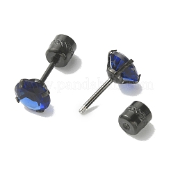 Orecchini a bottone con diamanti e zirconi&nbsp;EJEW-TAC0015-20B-05