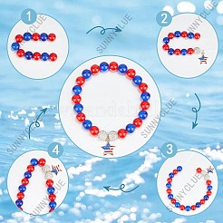 DIY-Set zur Herstellung von Armbändern zum Unabhängigkeitstag&nbsp;DIY-SC0021-69