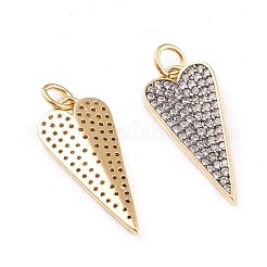 Pendentifs en laiton zircon cubique transparent&nbsp;X-ZIRC-I043-05G