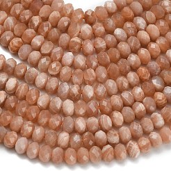 Natürliche sunstone Perlen Stränge&nbsp;G-Z111-A30