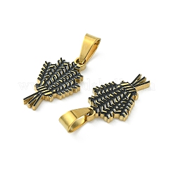 Pendentifs de polissage manuel en acier inoxydable 304 avec placage ionique (IP)&nbsp;STAS-C075-25G