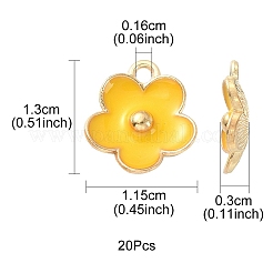 Leicht vergoldete Emaille-Anhänger&nbsp;ENAM-YW0002-20G