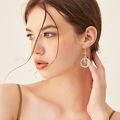 200 pieza de fornituras de aretes de aro de latón&nbsp;KK-CN0002-15