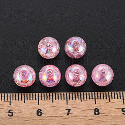 Perles en acrylique transparentes craquelées&nbsp;MACR-S373-66-L04