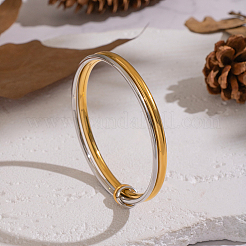 Braccialetti semplici a doppio strato in acciaio inossidabile 304 per donna&nbsp;EC4936