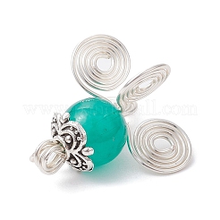 Anhänger aus imitierten Jade-Glasperlen&nbsp;PALLOY-JF02378-03