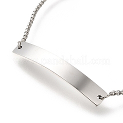Anlaufgeschützte 304 Edelstahl-Armbänder mit Schiebegliedern&nbsp;BJEW-M233-02P