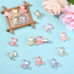 20 Stück Bär durchscheinende Harz Decoden Cabochons&nbsp;RESI-YW0004-48