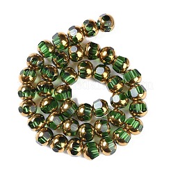 Chapelets de perles en verre électroplaqué&nbsp;EGLA-Q128-04A-FP03