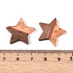 Pendentifs en bois de résine et de noyer&nbsp;RESI-T057-38B