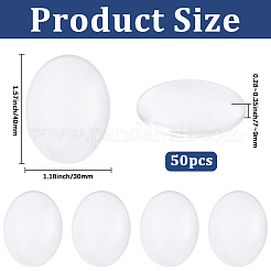 50 pièces cabochons en verre transparent&nbsp;GGLA-BBC0001-02