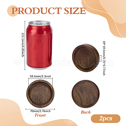 Flache runde Schmuckplatte aus Holz&nbsp;DJEW-WH0027-06B