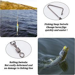 90 pièce de 9 styles de mousquetons de pêche en laiton avec émerillons&nbsp;FIND-FH0004-40