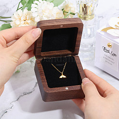 Magnetische Geschenkbox zur Aufbewahrung von Schmuckanhängern aus Holz&nbsp;CON-WH0095-78A