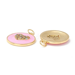 Pendenti in micro pavè di zirconi colorati in ottone ecologico&nbsp;ZIRC-Z019-46-NR