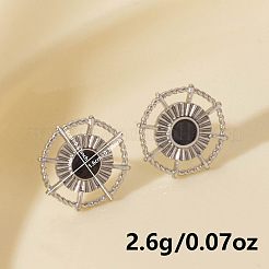Pendientes vintage de acero inoxidable 304 con forma de sol&nbsp;BK1028-1