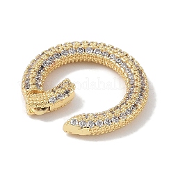 Gestellware Messing Micro Pave Zirkonia Twister Spangen&nbsp;KK-NH0002-04G-01