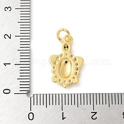 Pendentifs avec zircon cubiques à micro-pavés en laiton&nbsp;KK-U053-04G