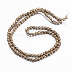 Electroplate non magnetici ematite sintetico fili di perline&nbsp;G-J169C-3mm-02