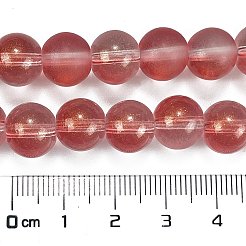 Brins de perles de verre transparent dépoli&nbsp;GLAA-P065-10mm-06