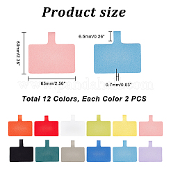 24 Stück 12 Farben Stoff-Handy-Lanyard&nbsp;FIND-GA0002-88
