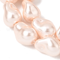 Brins de perles d'imitation en verre opaque électrolytique&nbsp;EGLA-H113-08D