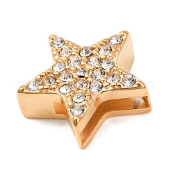 Breloques coulissantes en strass en acier inoxydable 304&nbsp;STAS-P421-04C-G