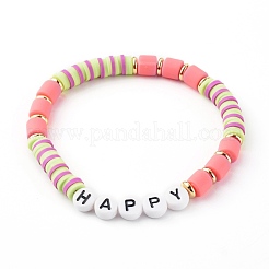 Ensembles de bracelets extensibles en perles d'argile polymère faites à la main&nbsp;BJEW-JB06353-01