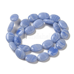 Brins de perles d'agate en dentelle bleue synthétique&nbsp;G-NH0017-F04-03