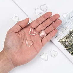 Transparentem Glas Herz Cabochons&nbsp;X-GGLA-R021-20mm