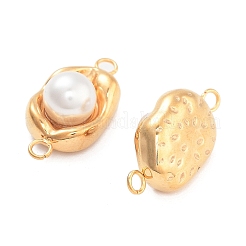 304 Edelstahl Pavé-Perlen-Verbinder-Anhänger&nbsp;STAS-S131-01G