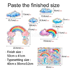 Regenbogen & Wolke Regenbogenprisma elektrostatische Fensteraufkleber&nbsp;PW-WGA11A0-01