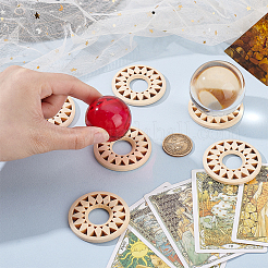 Espositori a sfera di cristallo in legno&nbsp;WOOD-UN0001-18B