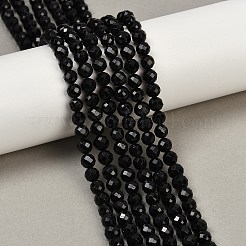 Natürliche schwarze Turmalin Perlen Stränge&nbsp;G-G927-46