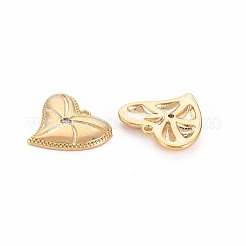Messing micro pave klar zirkonia charme&nbsp;KK-S364-095