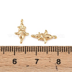 Breloques de connecteur de fleur de lys en laiton&nbsp;KK-H524-04G