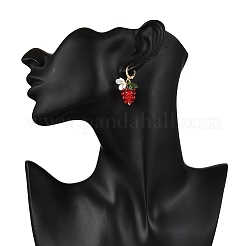 Pendientes de aro de cristal de murano hecho a mano&nbsp;EJEW-TA00657