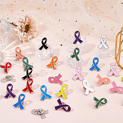 100 broche en émail rose avec ruban de sensibilisation au cancer du sein&nbsp;JEWB-FH0002-53B