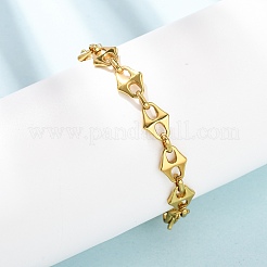 Bracciali a catena con maglie a rombo in acciaio inossidabile 304 per donna&nbsp;BJEW-F536-09G