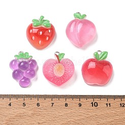 Pendenti imitazione frutta in resina trasparente&nbsp;RE-CBADD3D-03