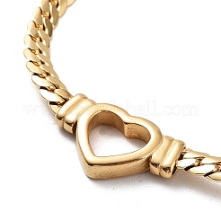 Ionenplattierung (IP) flache kubanische Gliederkette Halskette&nbsp;NJEW-Q335-13G