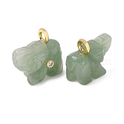 Pendentifs sculptés en aventurine verte naturelle&nbsp;G-H357-01G-09