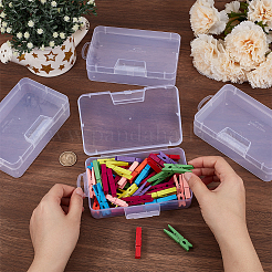 4 récipient rectangulaire de rangement de perles en plastique&nbsp;CON-CN0001-44