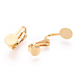 Ohrclips aus Messing zum Aufstecken&nbsp;KK-WH0065-14G